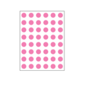 Nevs 1/4" Color Coding Dots Rose - Sheet Form DOT-14M Rose